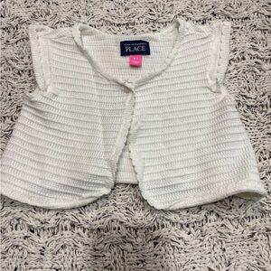 The Children's Place White Knit Sweater Vest